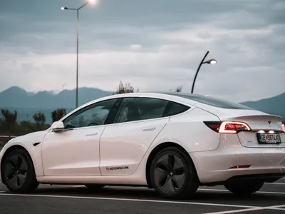 Tesla Model 3 Long Range rear side view